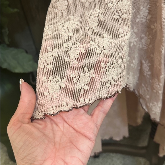 Free People Boho NWT Dial For Drama Dusty Rose Lace Midi Slip Dress | Size Med - Picture 9 of 12